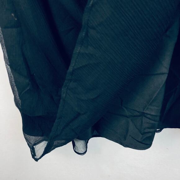 J.Crew V-Neck Front & Back Black Silk Sleeveless Cocktail Dress - Size 12 Y2K - Picture 8 of 14